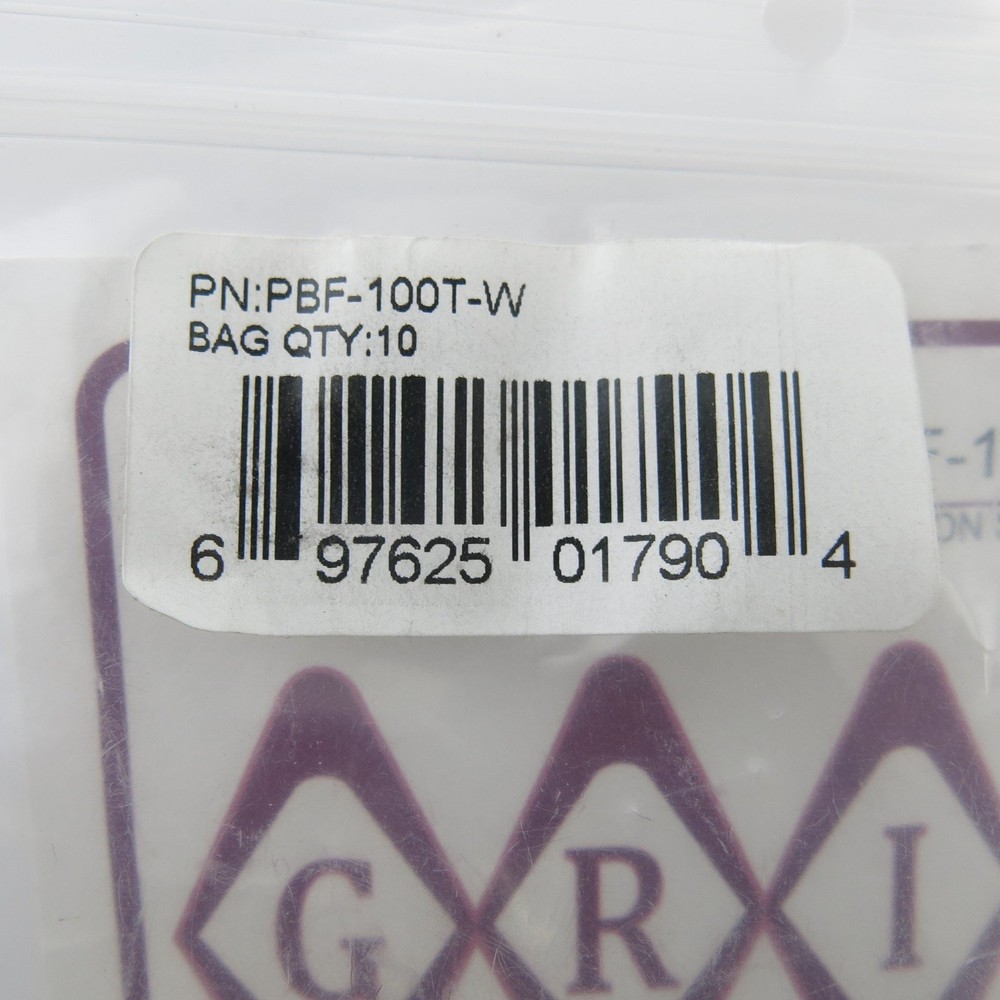 GRI PBF-100T-W 3/4" PUSH BUTTON PLUNGER CLOSED LOOP TERMINAL BLOCK WHITE