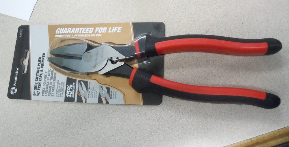 Southwire Tools & Equipment SCP9TPC High-Leverage Side Cutting Pliers with Fish