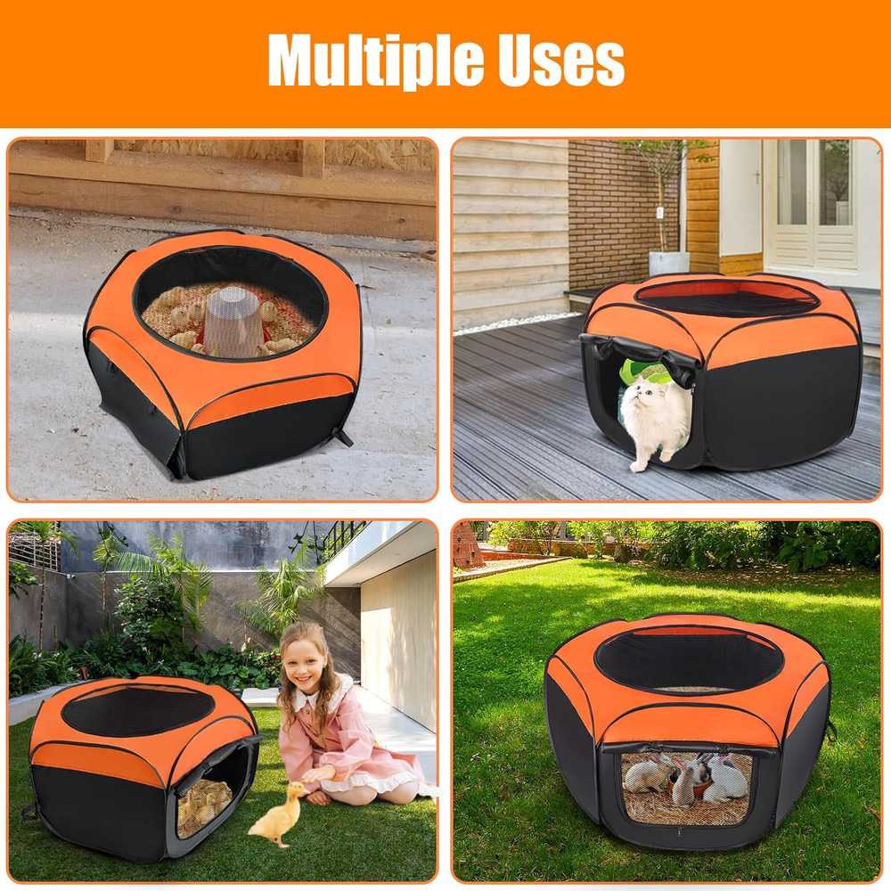 Chick Brooder Box, Upgrade Double Door Brooder Box for Chick Starter Kit, Pop-Up