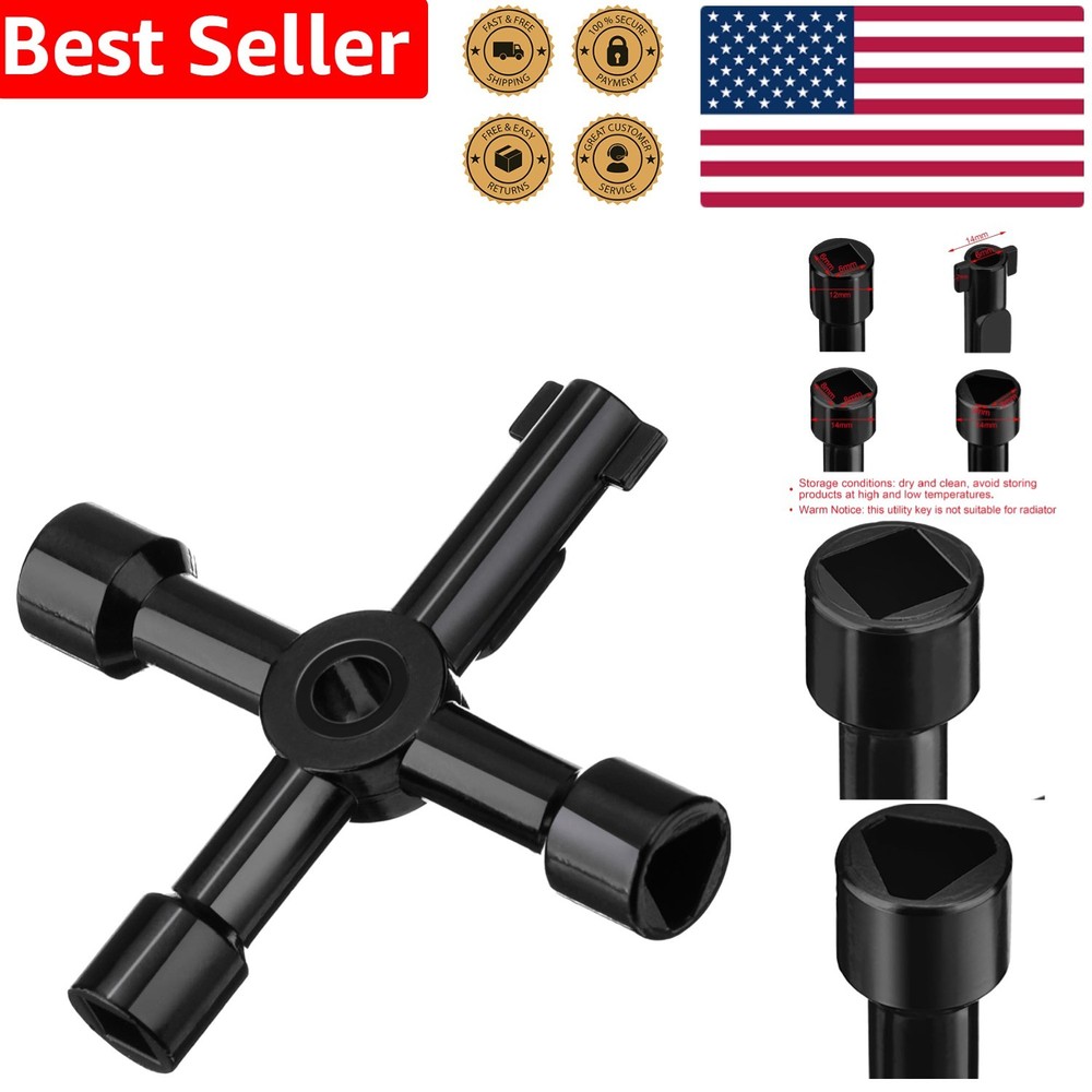 Durable Cross Shape Utility Key – 4 Functions for Home and Professionals