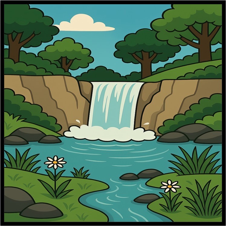 30 Custom Simple Waterfall Personalized Address Labels