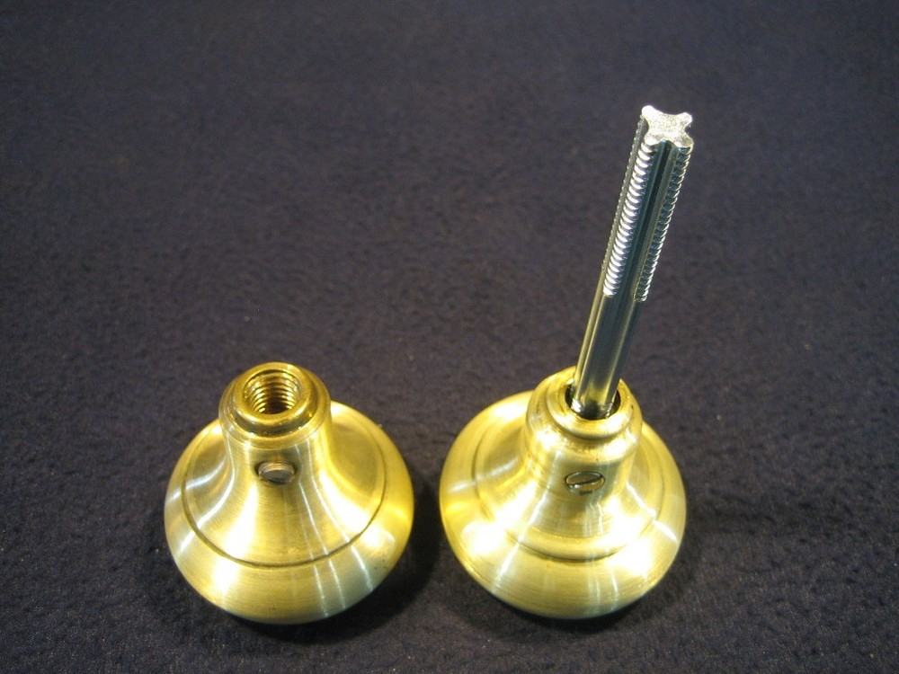 Antique Mortise Knob Latch Lock Brass Knobs & Plates - Refurbished - Yale #1016