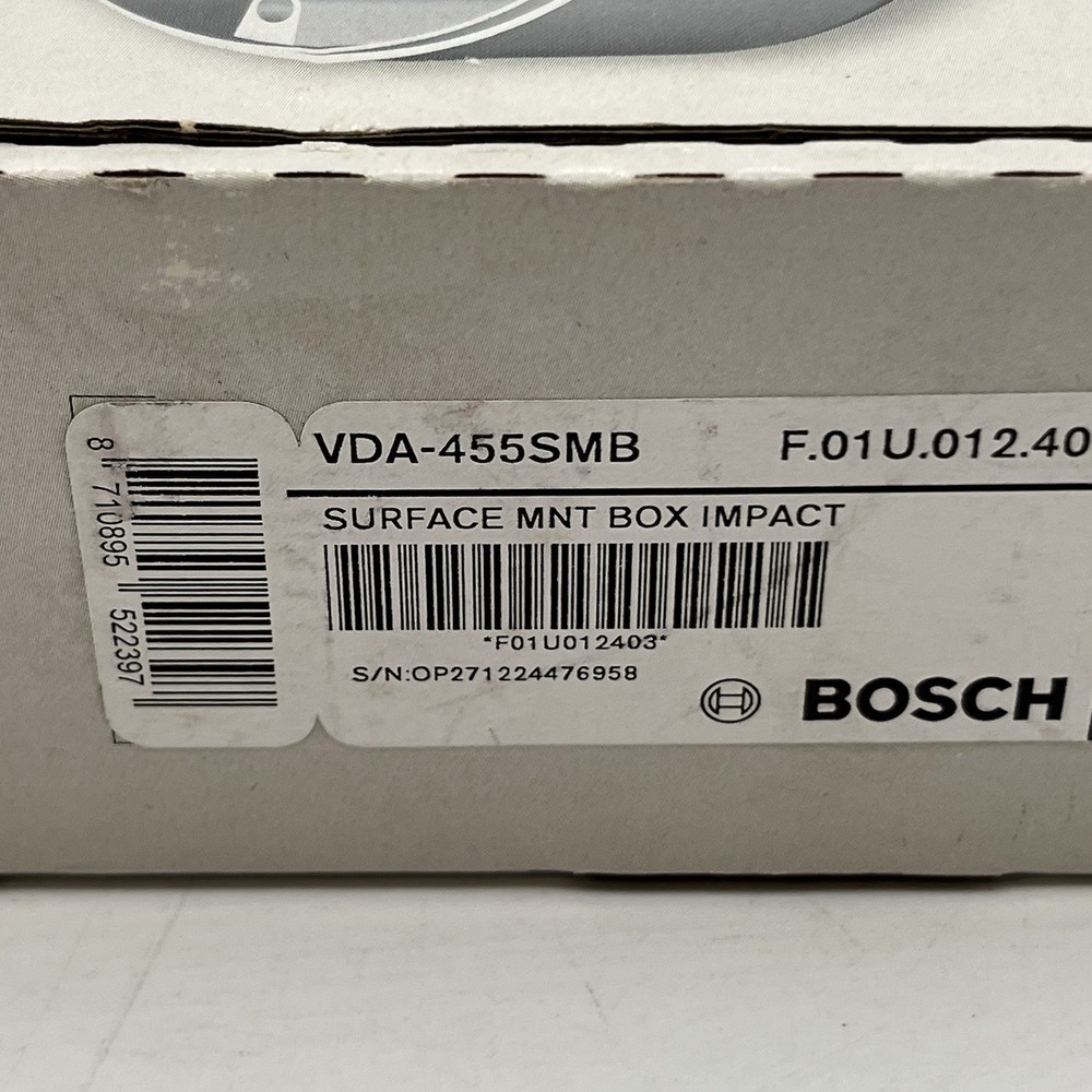 NEW!! Bosch Surface Mounting Box Impact FlexDomeXT Accessory - VDA-455SMB