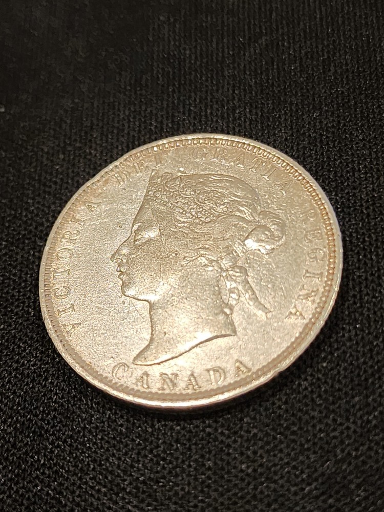1872H Canada 25 Cents Silver Coin