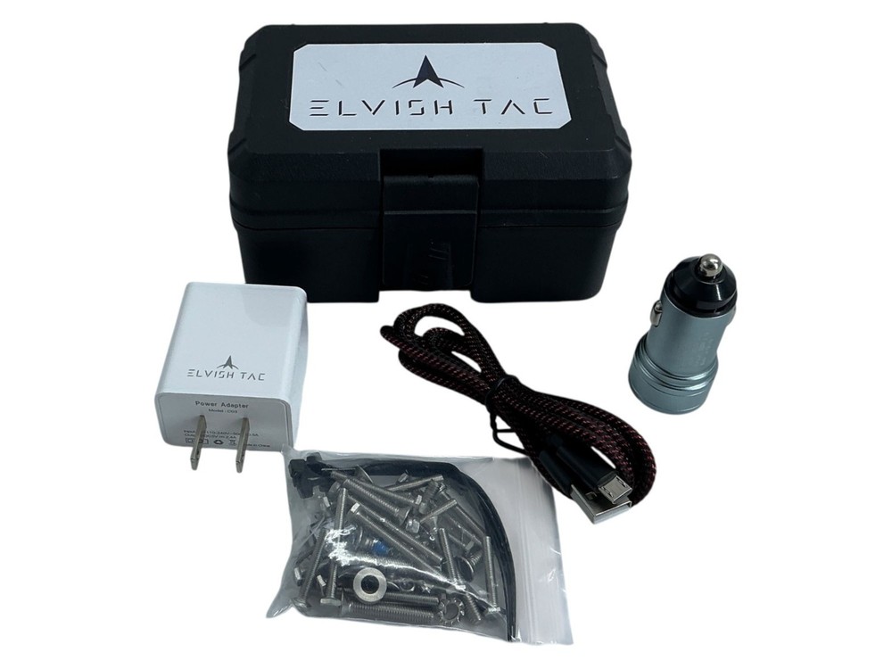 Replacement storage case for Elvish Tac Tactical light With Charger & USB Cord