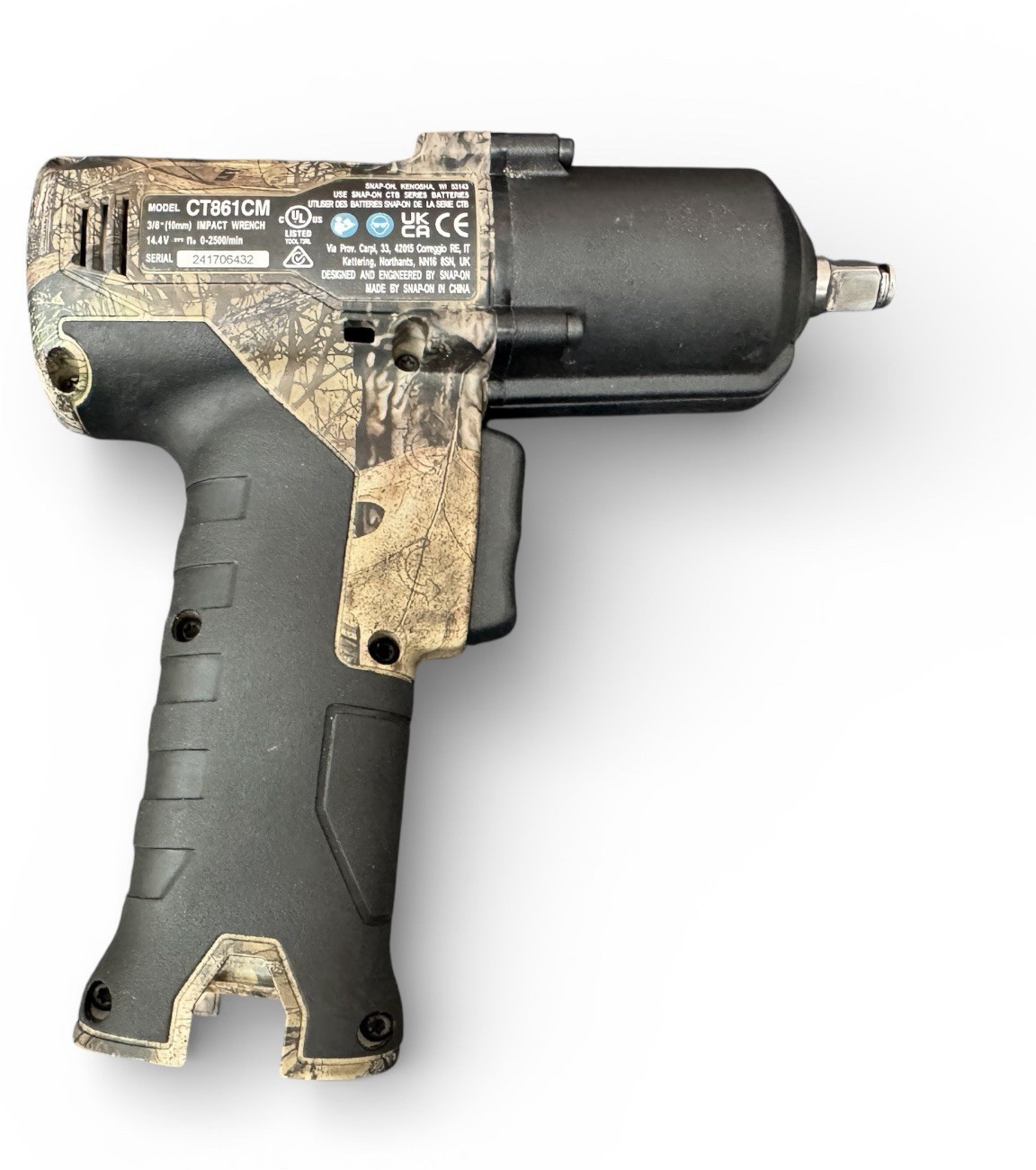 Rare Limited Camo Snap-On CT861CM Impact Wrench 3/8" 14.4v Cordless Brushless