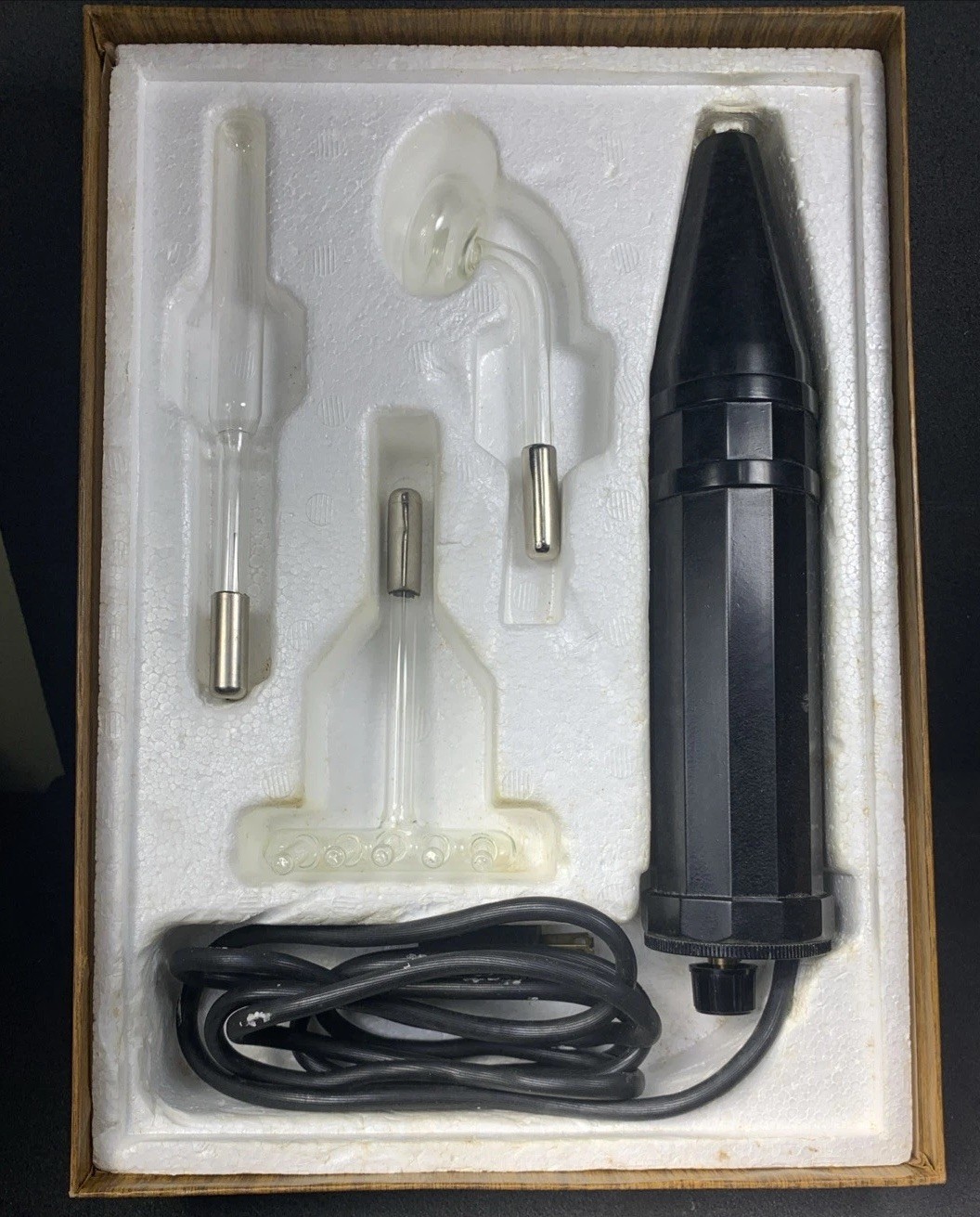 Master Violet Ray High Frequency Unit & Attachments(3) WORKS! Original Receipt!