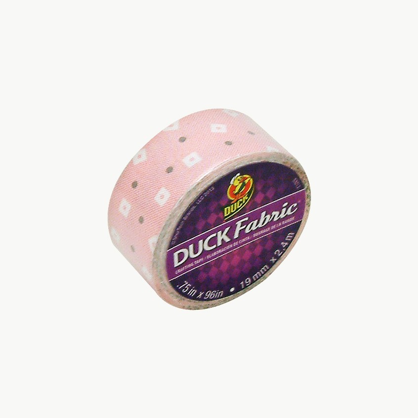 Duck Brand Fabric Crafting Tape: 3/4 in. x 8 ft. (Pink Brown Dot White Square)