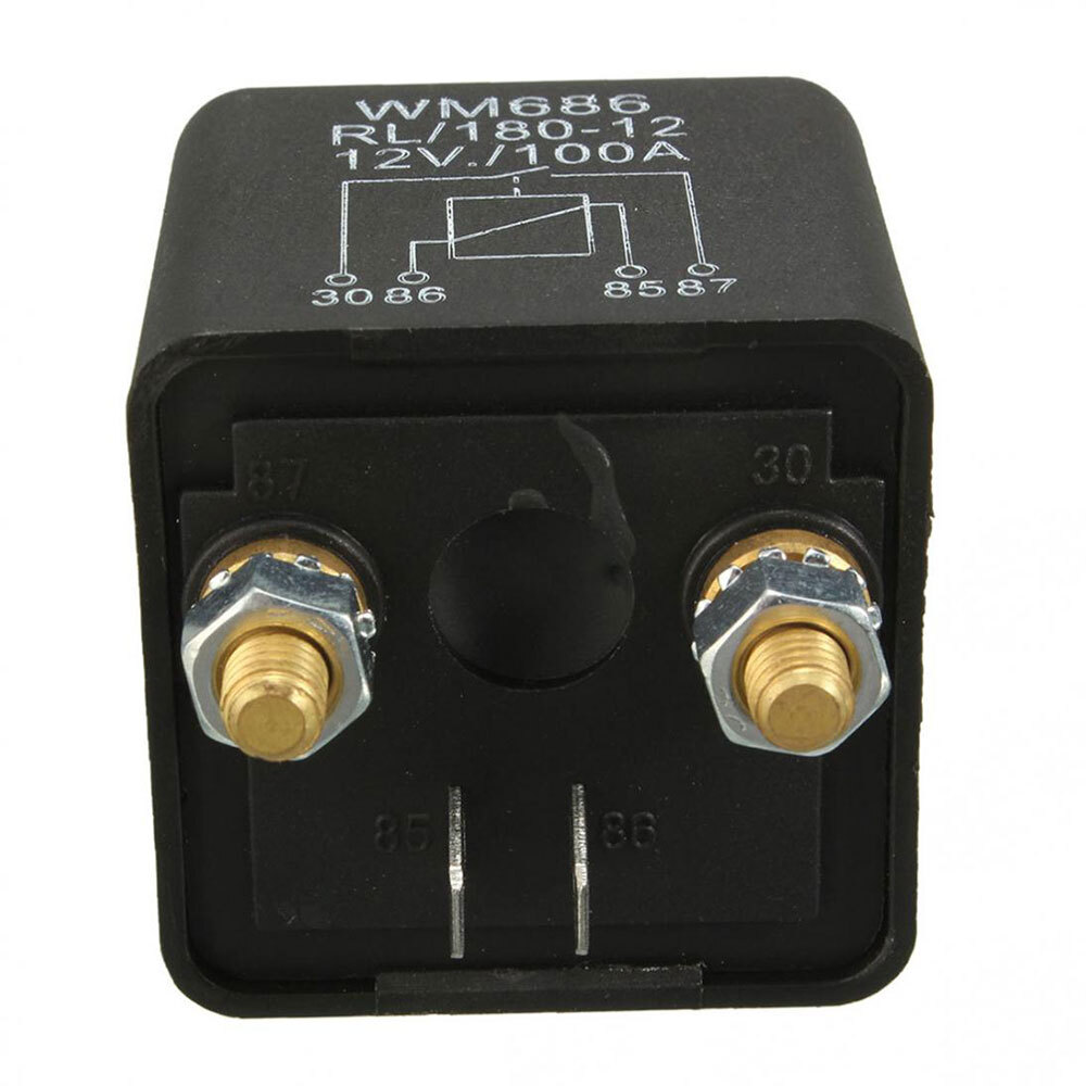 12V 100Amp 4-Pin Heavy Duty ON/OFF Switch Split Charge Relay For Auto Boat Van**