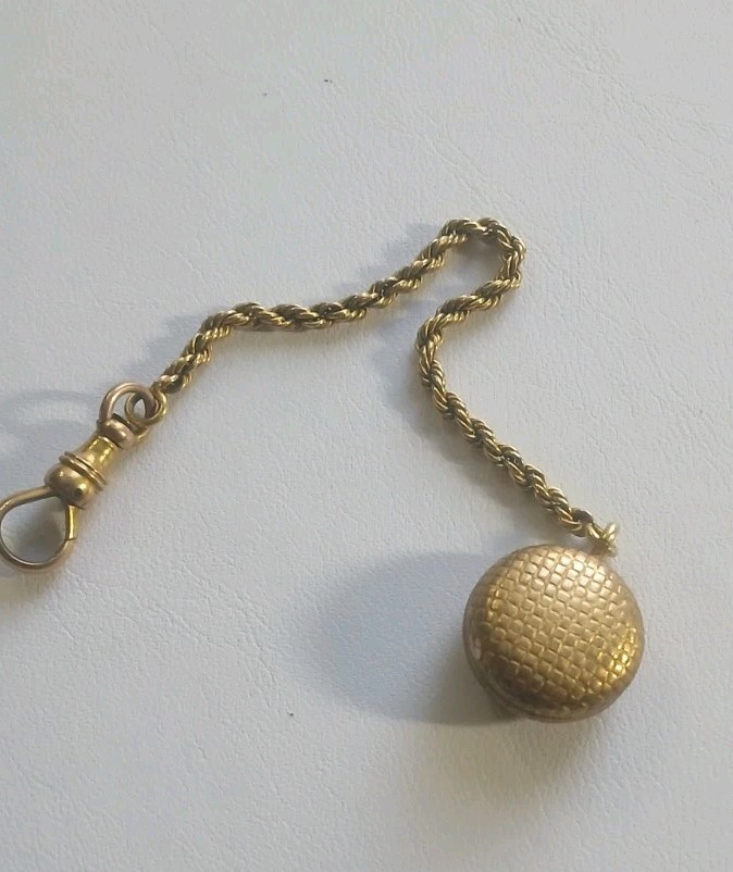 Antique 10 Kt. Yellow Gold and Bohemian Single Garnet Watch Fob