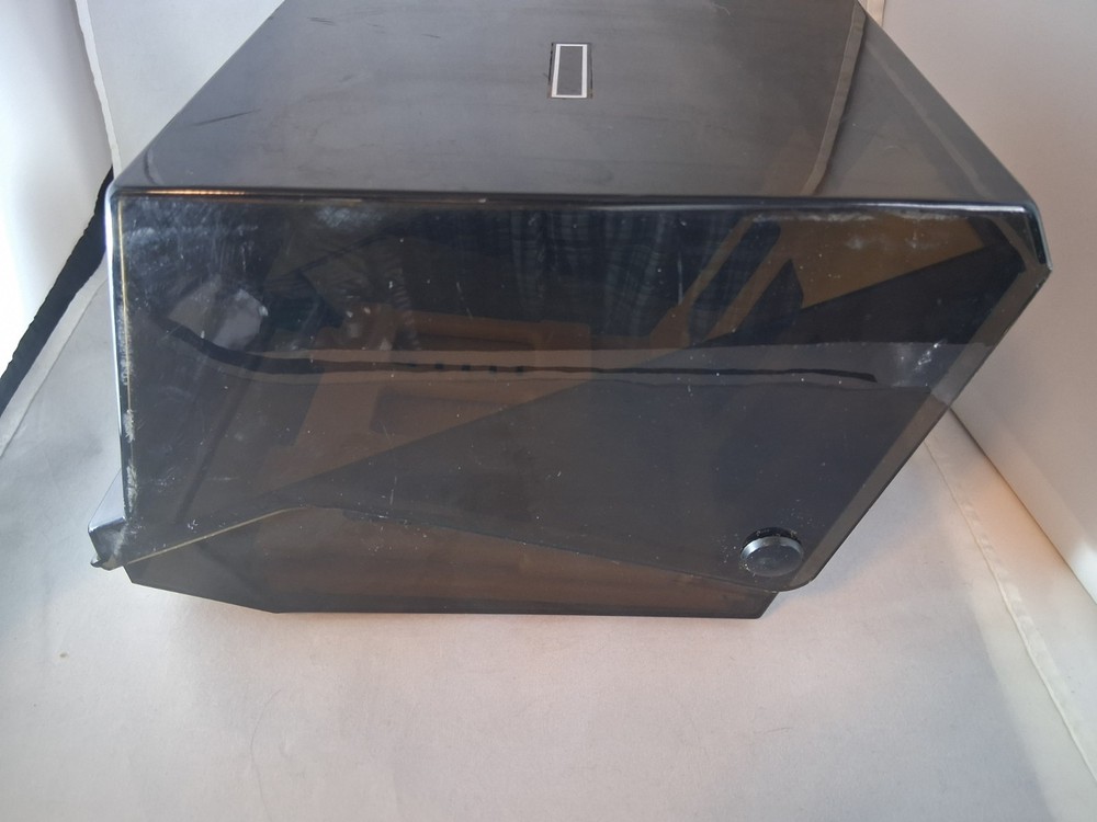 Vintage 5.25 Computer Floppy Disk Smoke Plastic Storage Organizer