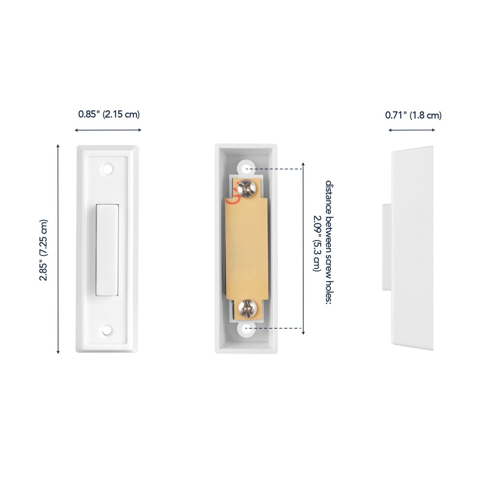 Globe Electric 91008657 Heath Zenith Plastic Wired Lighted Push - White