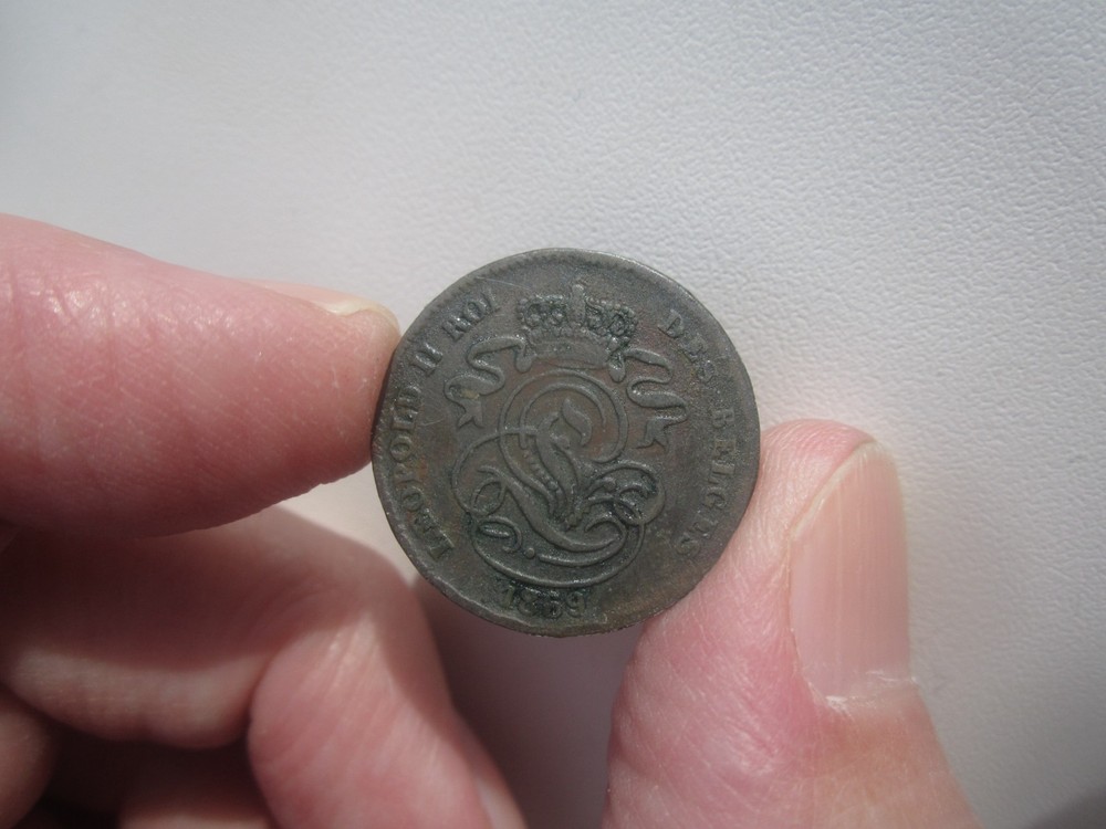 1869 BELGIUM 2 CENTIMES