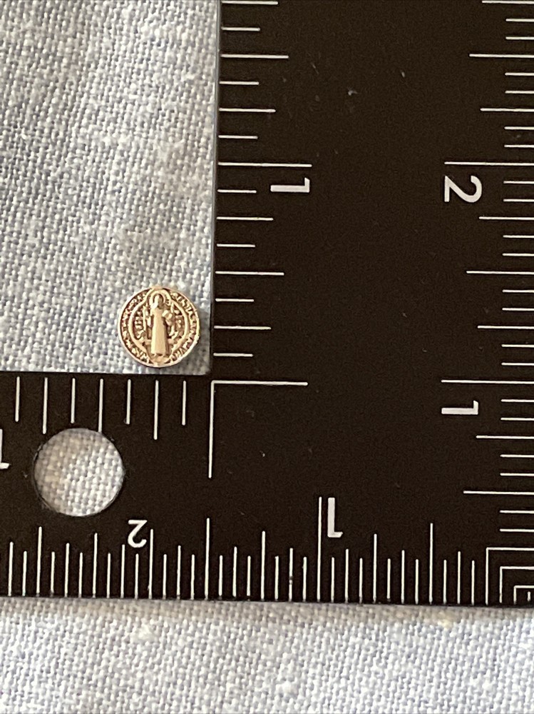 Saint Benedict Rosary Set Crucifix, Center & Pater Set 8 Pcs Silver Tone