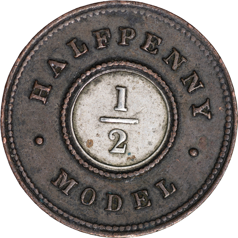 Britain 1/2 Penny Model ~ XF