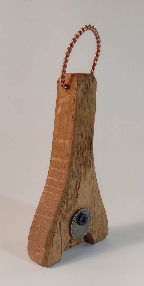 BOTTLE OPENER SOLID OAK  HANDMADE with Copper Ring Hanger