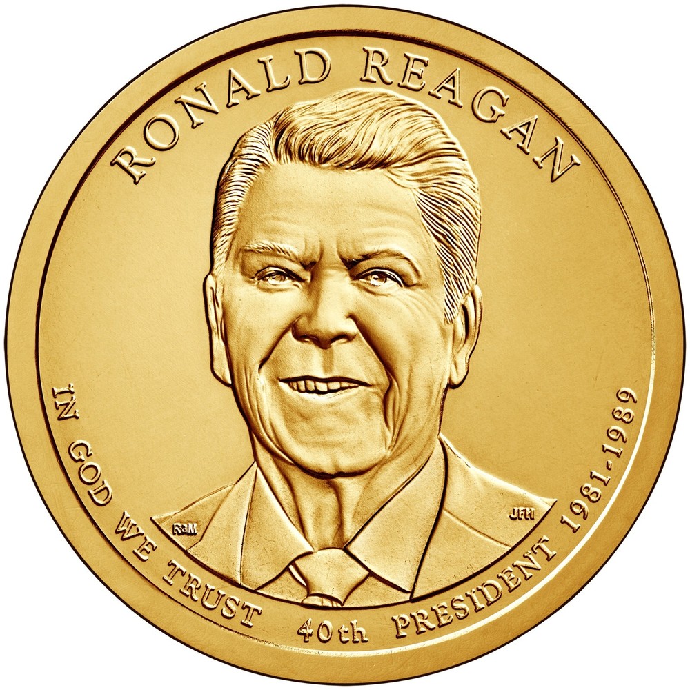 2016 P Ronald Reagan Presidential Dollar From Mint Roll- Position B