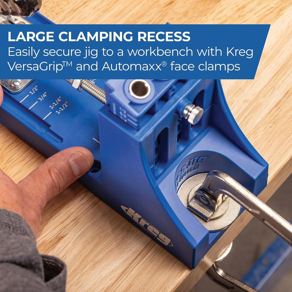 K4 Pocket Hole Jig - Adjustable, Versatile Jig for Strong Joints - Create Perfec
