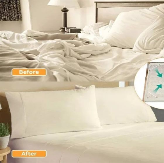 8pcs Triangle Bed Sheet Clips, Durable Elastic Fasteners for Secure Bedding