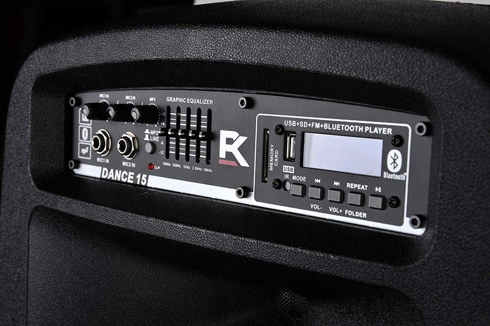 PRORECK Dance 15 Inch Powered Bluetooth Speaker System 2000W Portable for Party