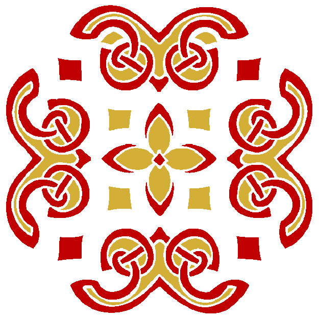 30 Custom Red Modern Celtic Design Personalized Address Labels