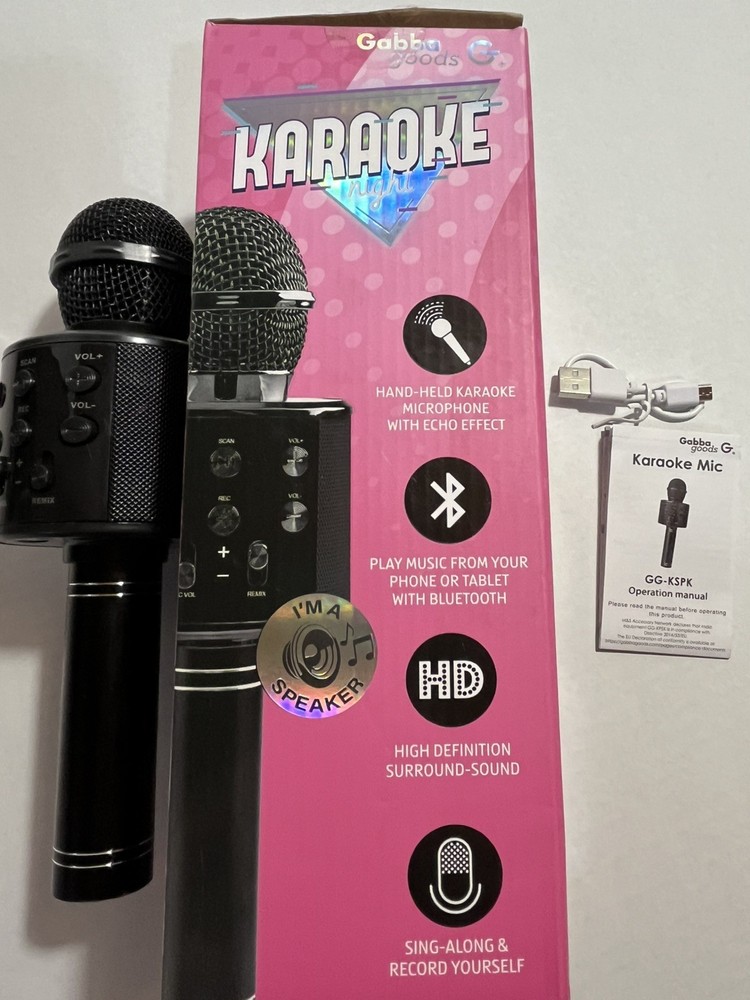 Audio/ Speakers Wireless KARAOKE Microphone & Speaker Bluetooth Lip sync Party