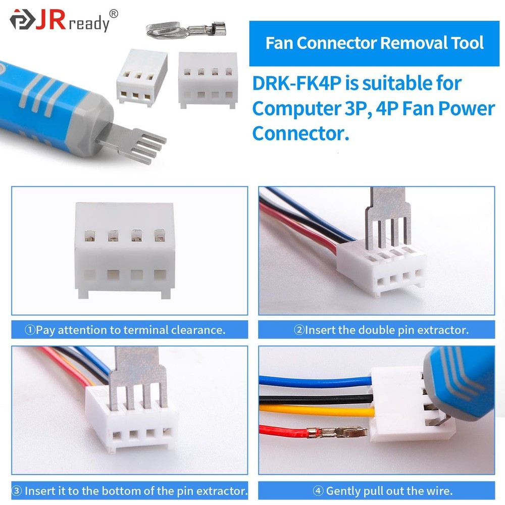 JRready ST5253-04 Molex Pin Extractor Kit Mini-Fit Jr. Extraction Molex Micro...