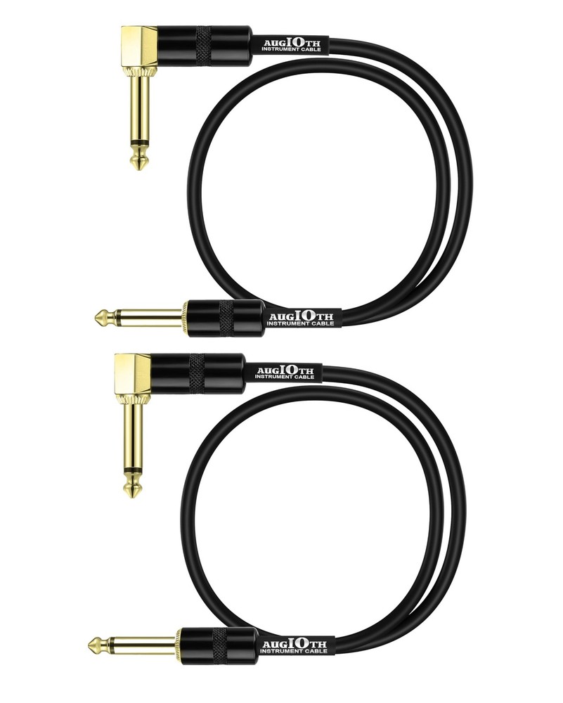 18 Inch Guitar Patch Cable 2 Pack Performance Guitar Effect Pedal Cables Stra...