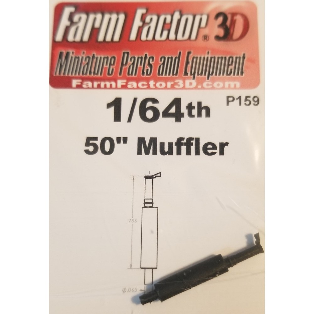 1/64 3D Printed John Deere 50" Muffler