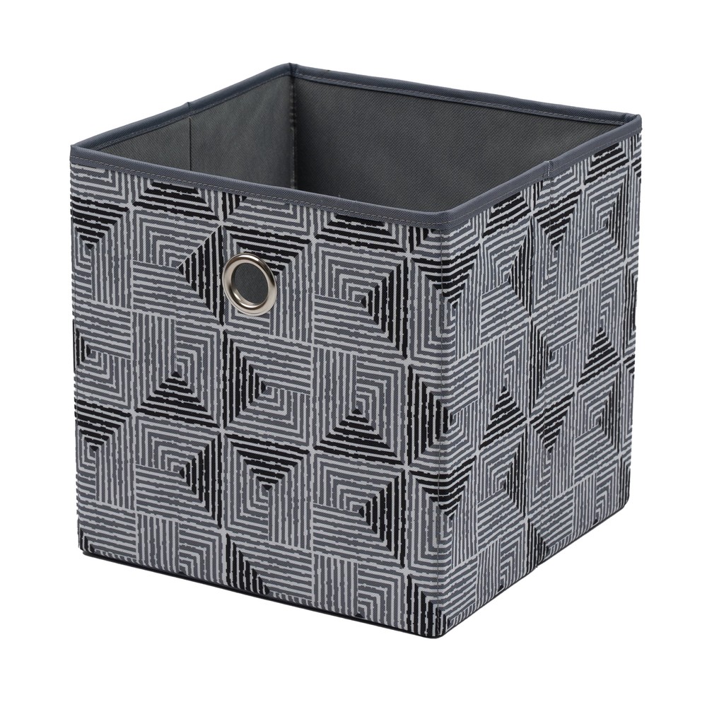 Collapsible Fabric Cube Storage Bins (10.5" x 10.5"), 4 Pack, Black