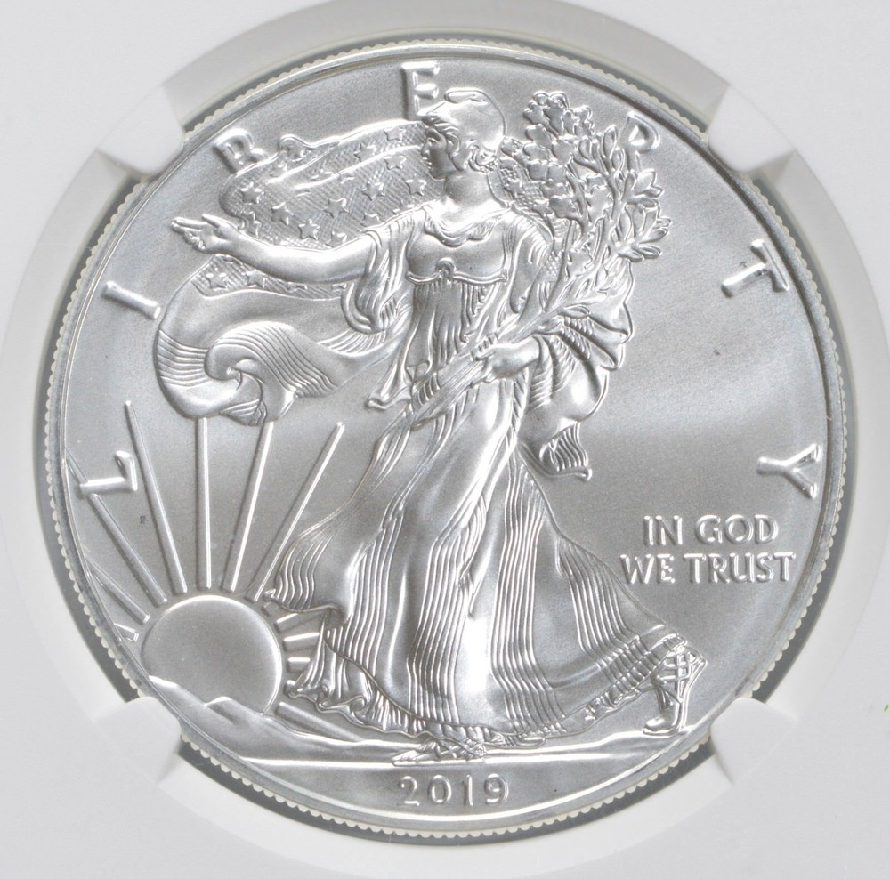 MS69 2019 American Silver Eagle NGC Brown Label