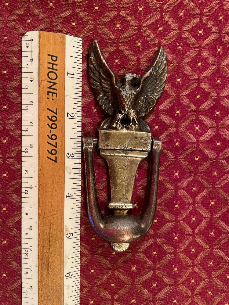 Small Salvaged 1960's Eagle Door Knocker, Free S/H