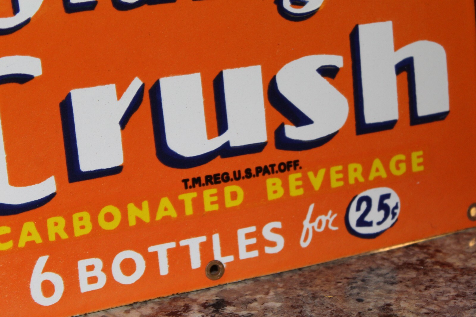 RARE ORANGE CRUSH HANDIPACK SODA POP DEALER PORCELAIN METAL SIGN COKE PEPSI GAS