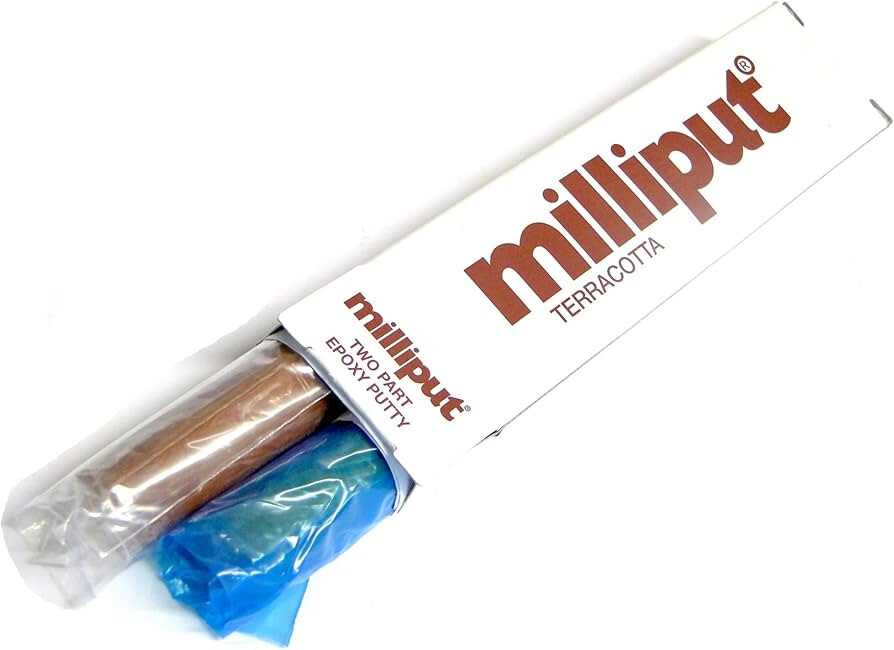 Milliput EPOXY PUTTY Moldable Dries Hard 4OZ -TERRACOTTA-