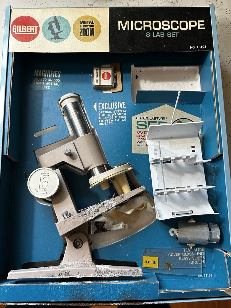 Gilbert Vintage Microscope Lab Set