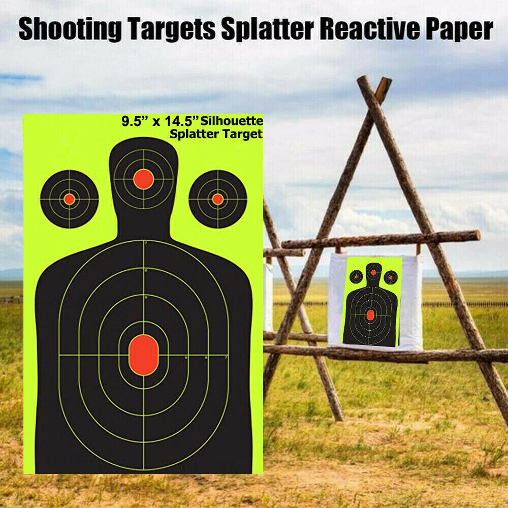 Reactive Splatter Shooting Targets Burst Instant Feedback Self-Adhesive Range