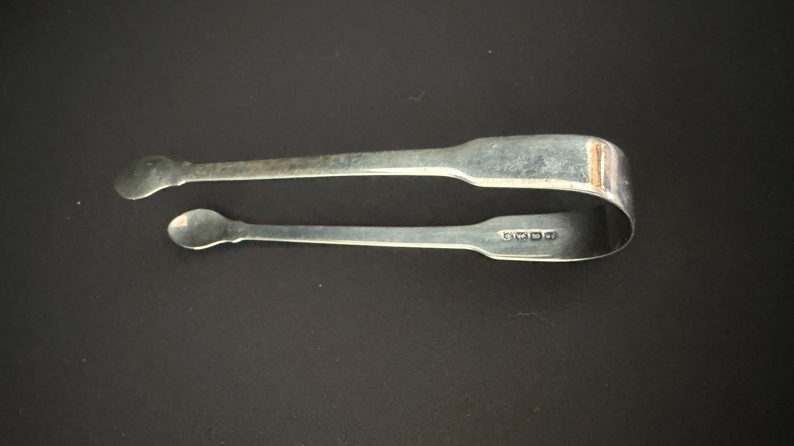 Georgian 1822 London Sterling Silver Sugar Tongs by William Bateman
