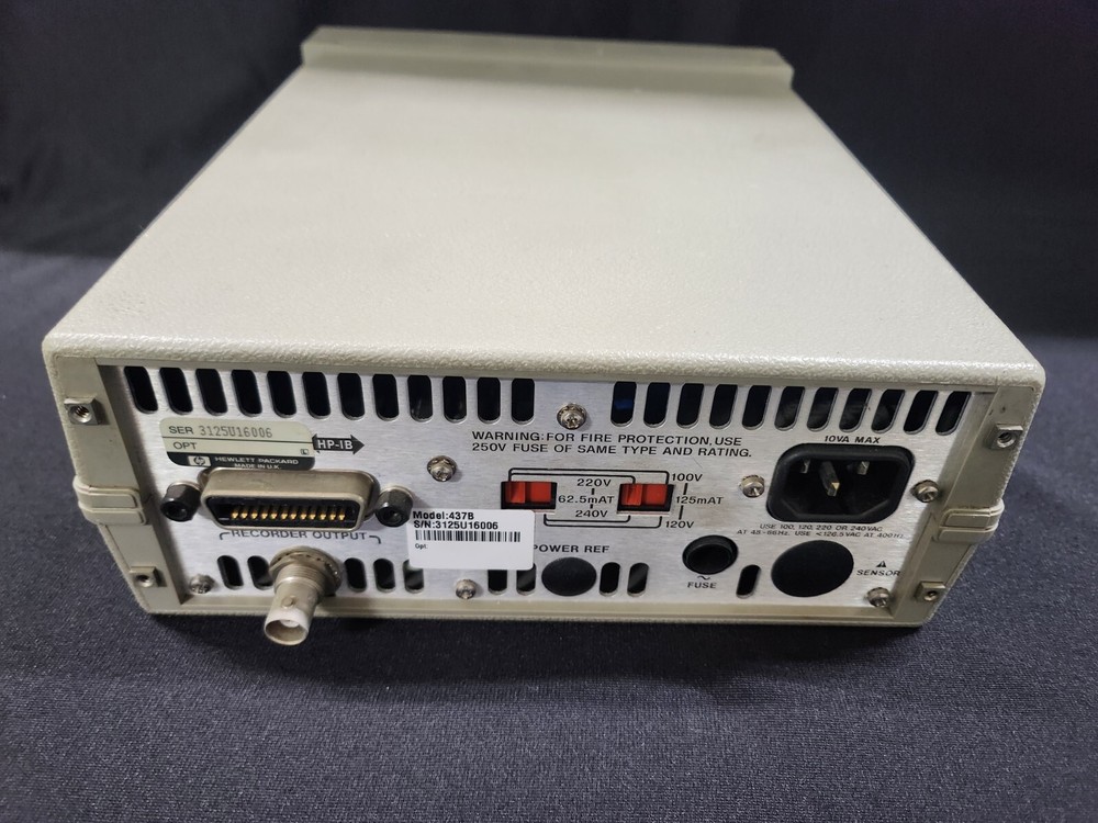 HP 437B: High Performance Single Channel Average Power Meter, AS-IS (6006)