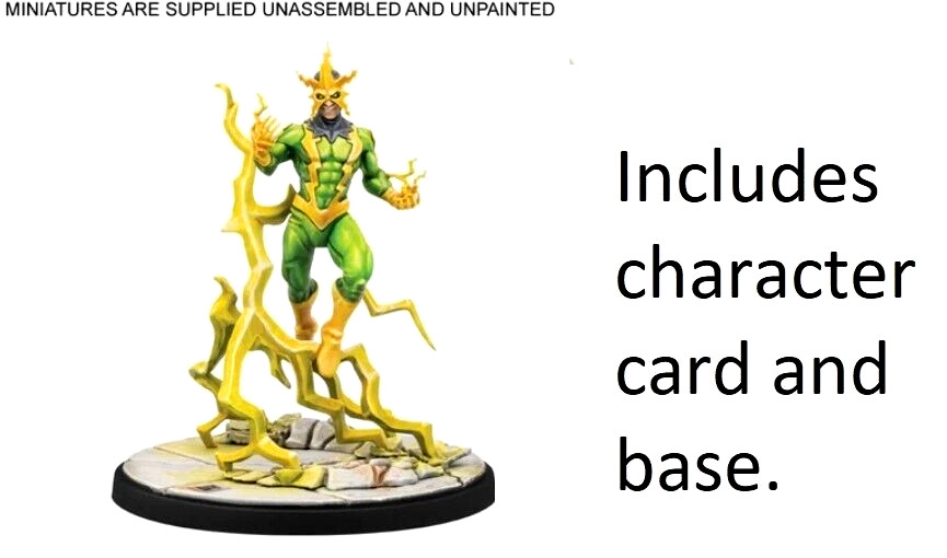 Marvel Crisis Protocol Electro model, character cards and base MCP Spider Foes