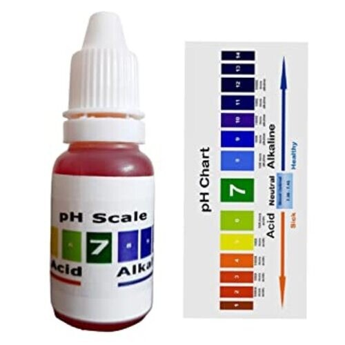 pH Drop for pH Testing and Alkaline level, pH Water Testing with pH Color Chart,