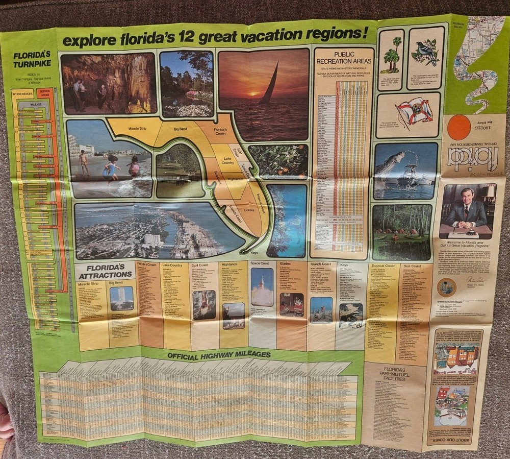 1978 FLORIDA Official State Transportation Road Map
