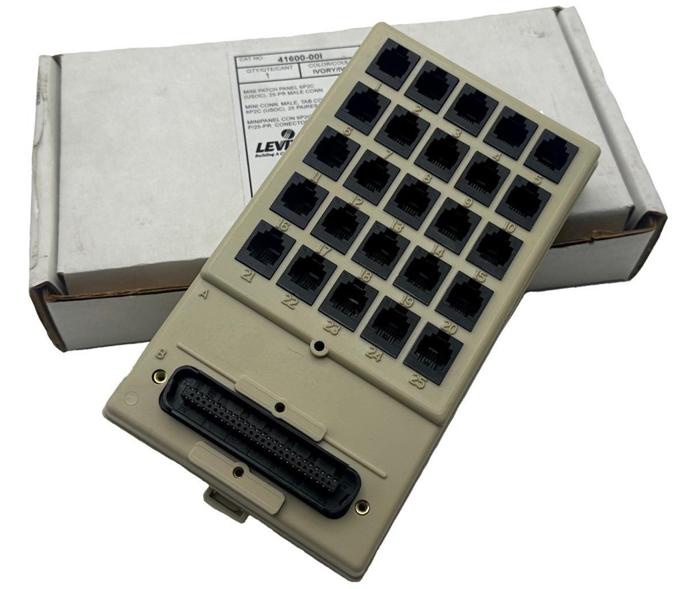 Leviton 41600-I Mini Mount Patch Panel 25 Port