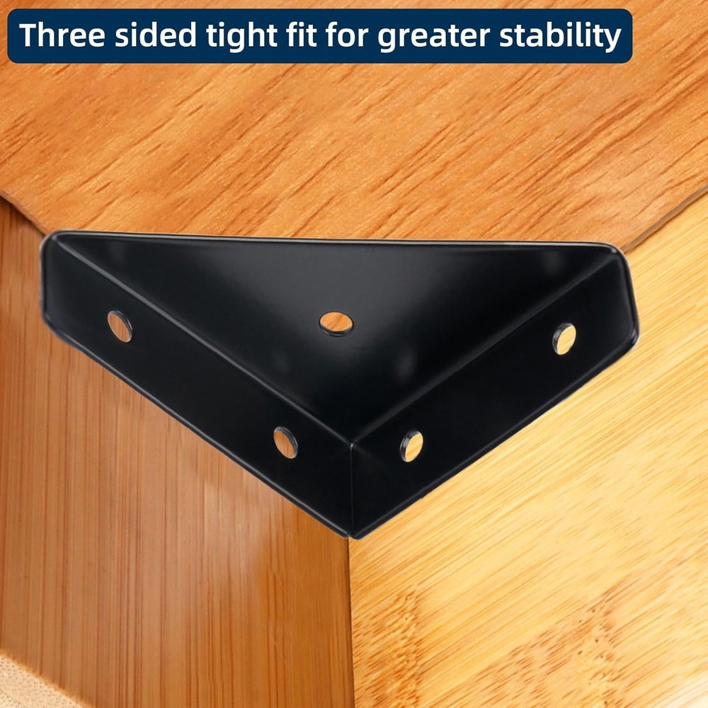 10 Pack Triangle Corner Braces Bracket 2.55'' - Metal Angle Shelf Connector B...