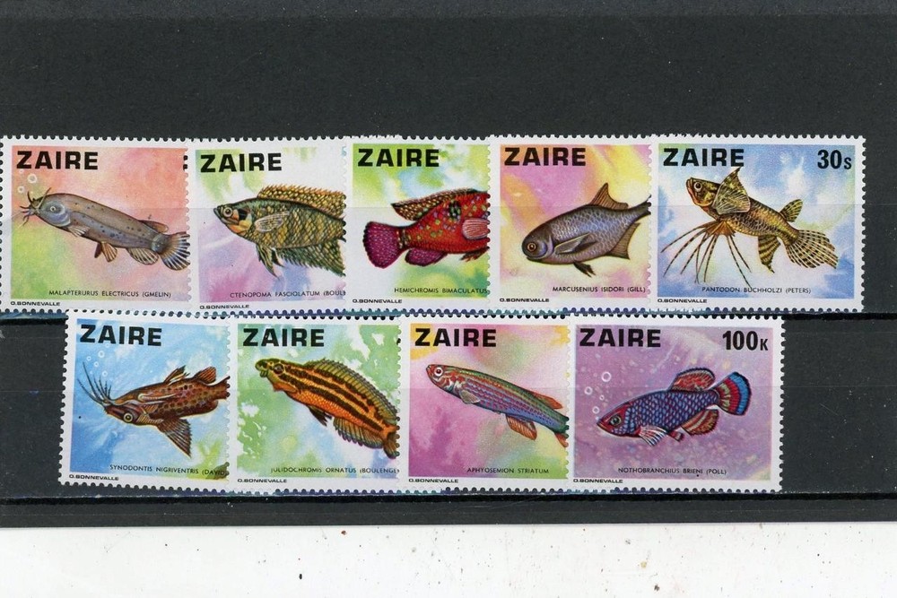 Zaire 1978 Fish Scott# 862-70 Mint LH