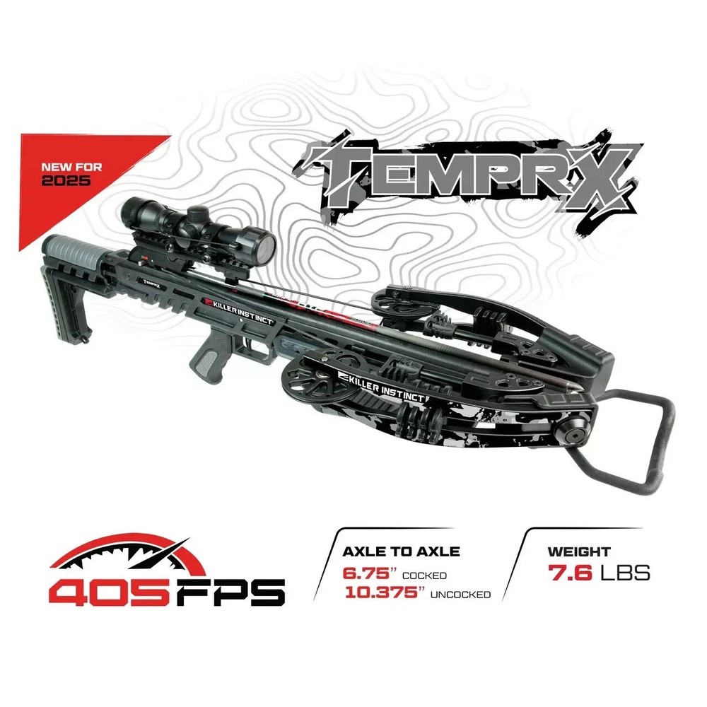 Killer Instinct TEMPR-X Crossbow Kit FULL PACKAGE Hunting Bow Boss Lethal X