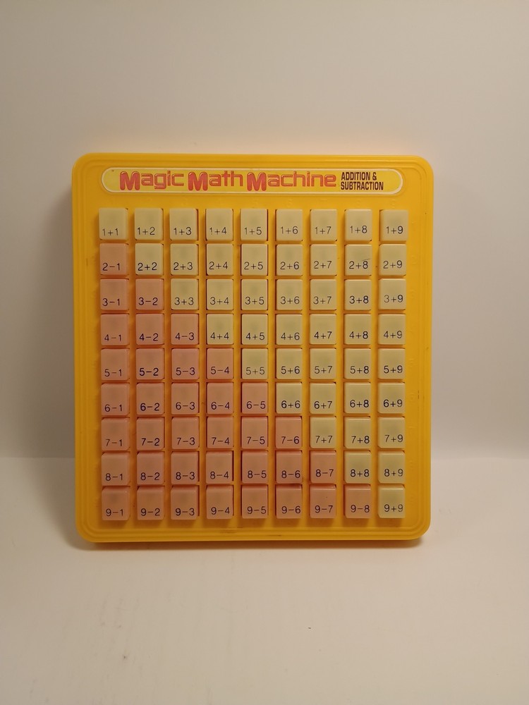 Magic Math Machine Addition & Subtraction Yellow Lanard 1988 Vintage