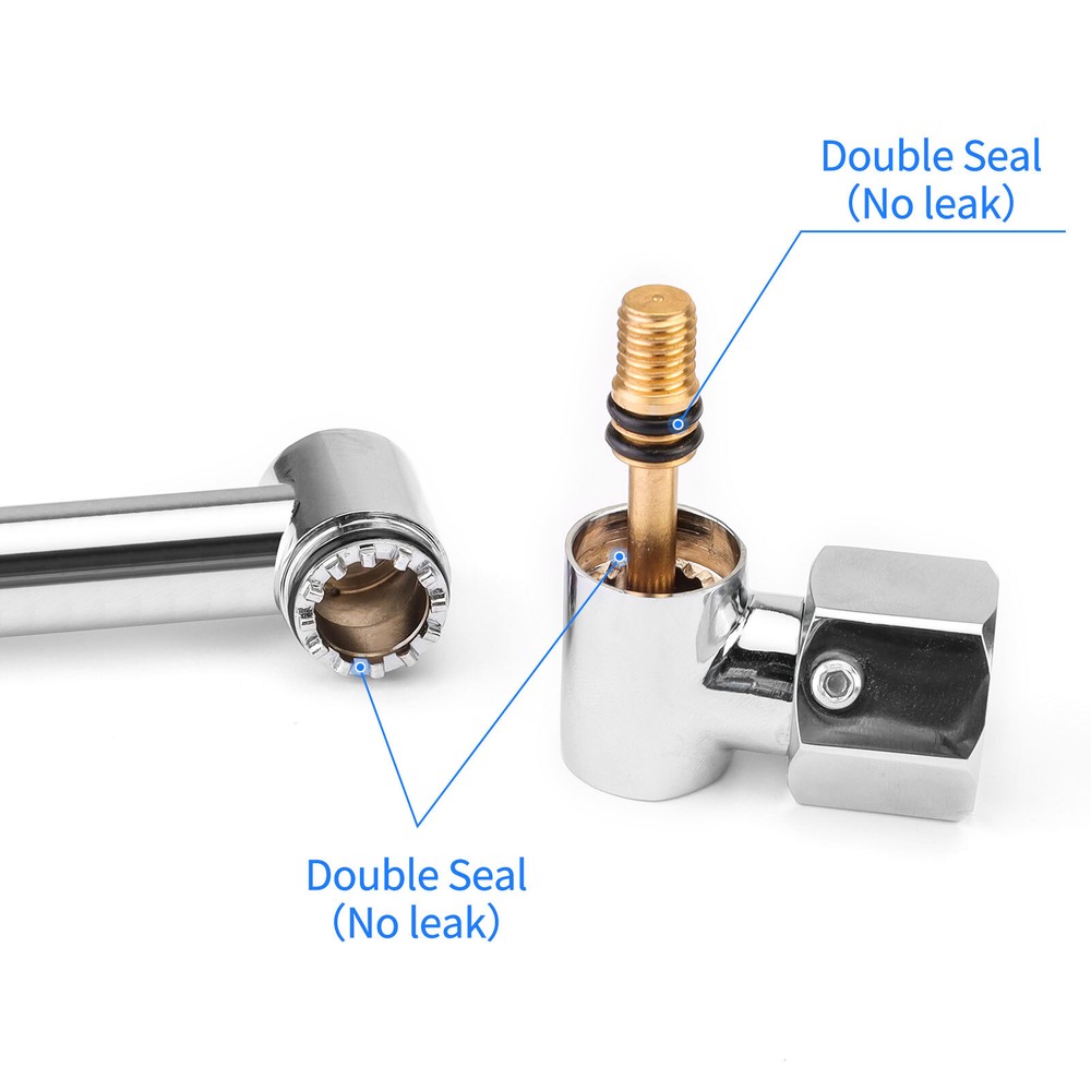 11 Inch Metal Shower Head Extension Arm,Solid Brass Height Angle Adjustable