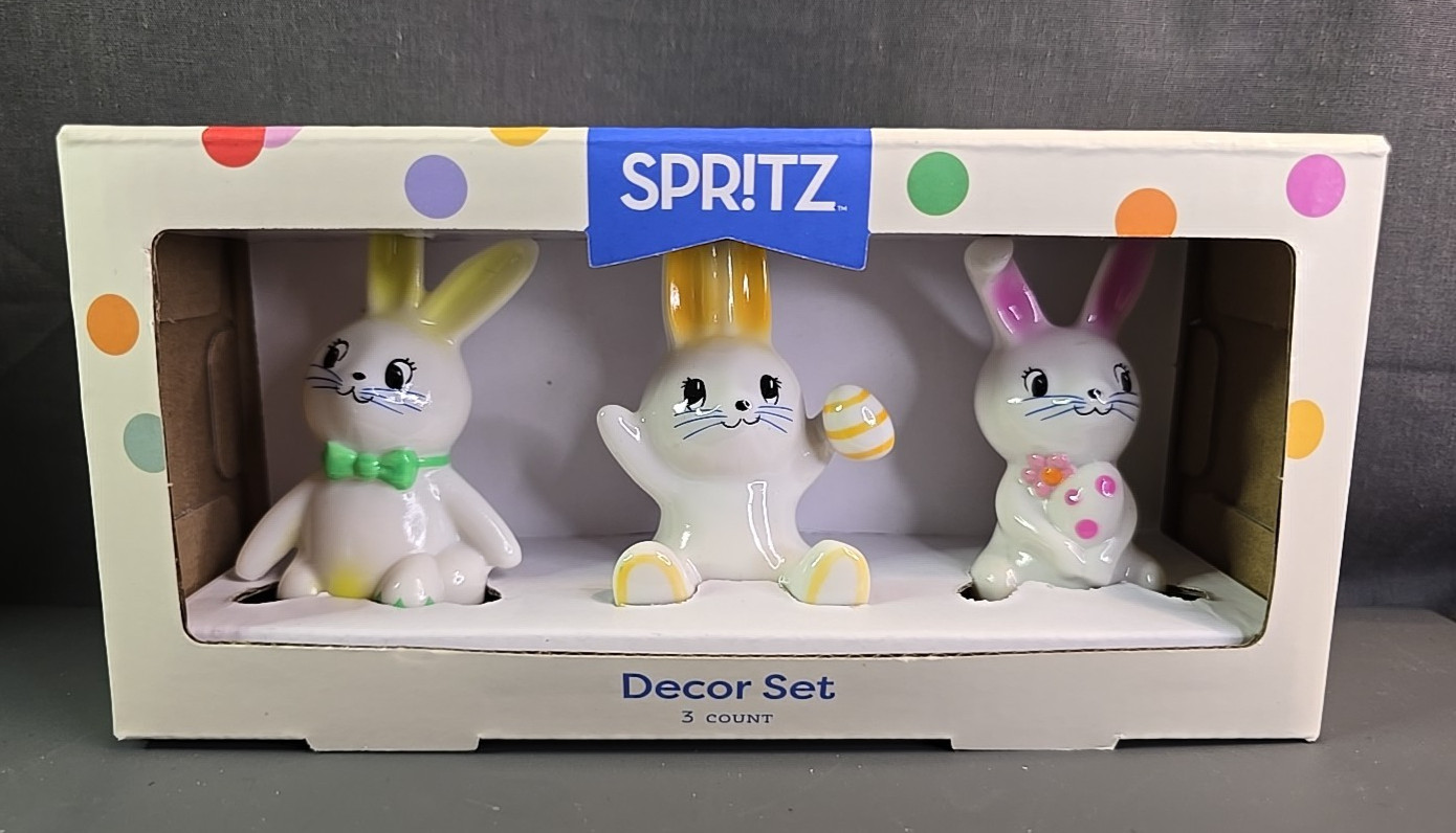 Target Spritz Easter 2026 Retro Bunny 3pk Vintage style Decor Set