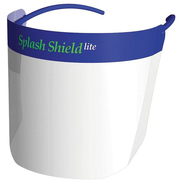 Manufacturer Varies Face Shield, Clear Visor, 5 3/4 in Height, Hook-and-Loop