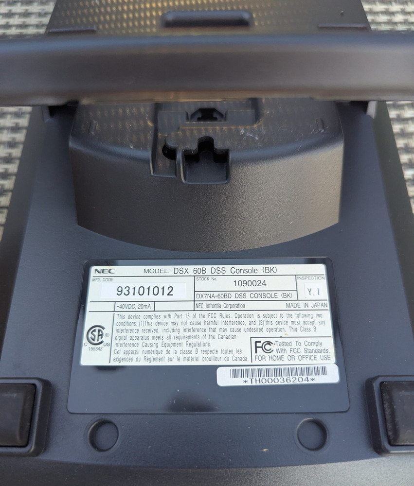 NEC Model DSX 60B DSS Console